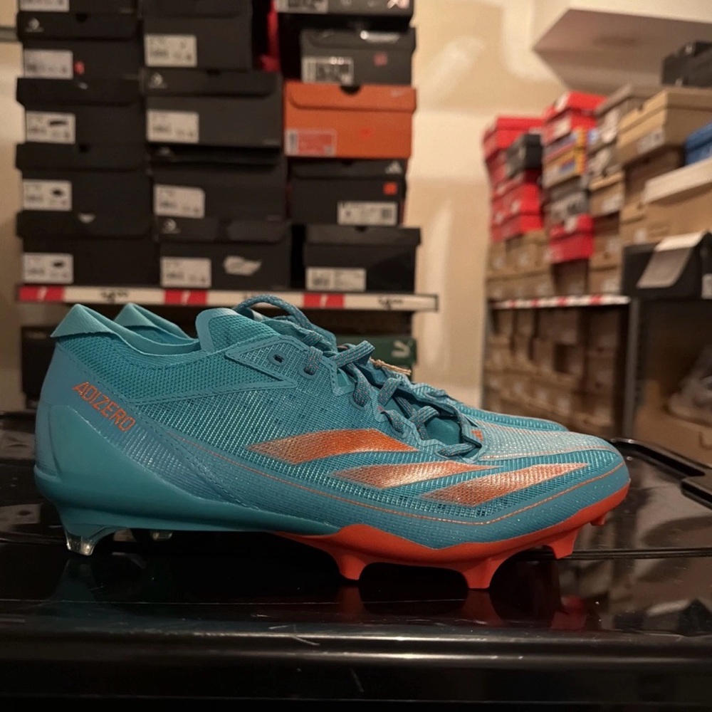 Adidas SM Adizero Electric Miami Dolphins Sample Team PE Cleats Size 9.5 IH5032